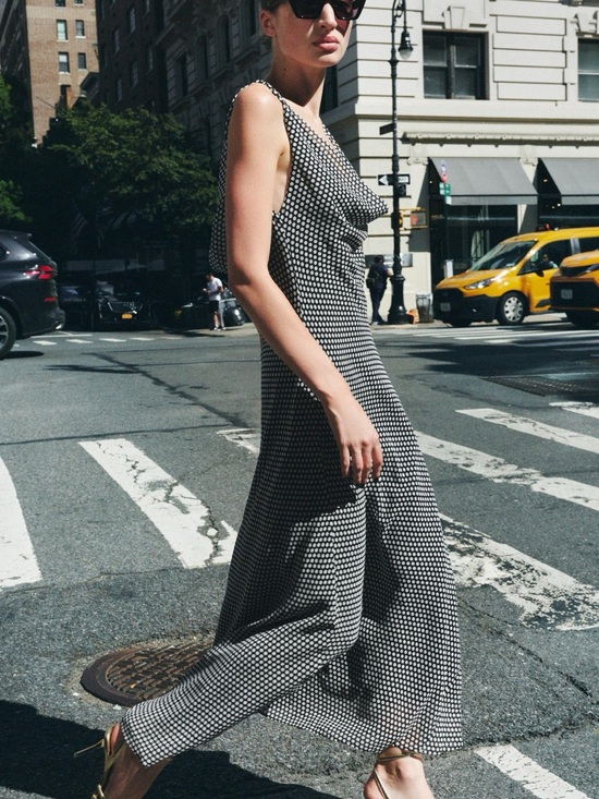 Zara Dresses & Skirts - ZARA Polka Dot Maxi Dress